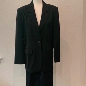Jones of NY Black Crepe Dress Over Coat